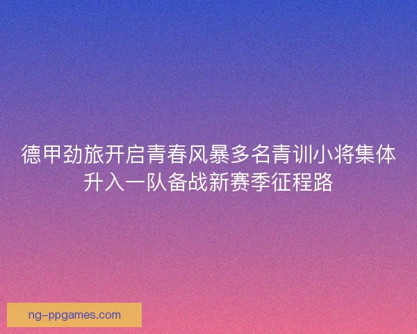 德甲劲旅开启青春风暴多名青训小将集体升入一队备战新赛季征程路
